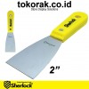 KAPE 2" dan 1,5" GAGANG SCRAP PUTTY KNIFE SHERLOCK SCRAPPER STAINLESS STEEL